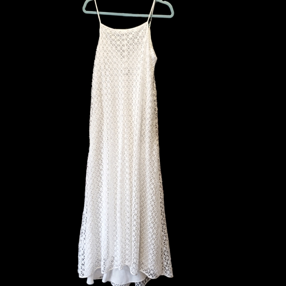 Emporio Armani. Authentic. Gorgeous White lace, maxi dress.